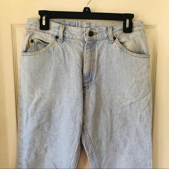 VINTAGE RIDDERS light wash cotton high waisted unisex mom jeans size 31 X 30 - Picture 6 of 8